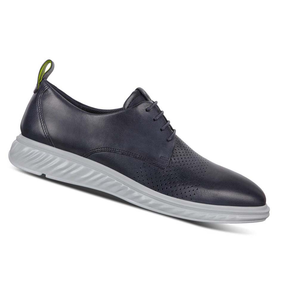 Férfi Ecco St.1 Hibrid Lite Plain-toe Derby Ruha Cipő Kék | HU 529RVD